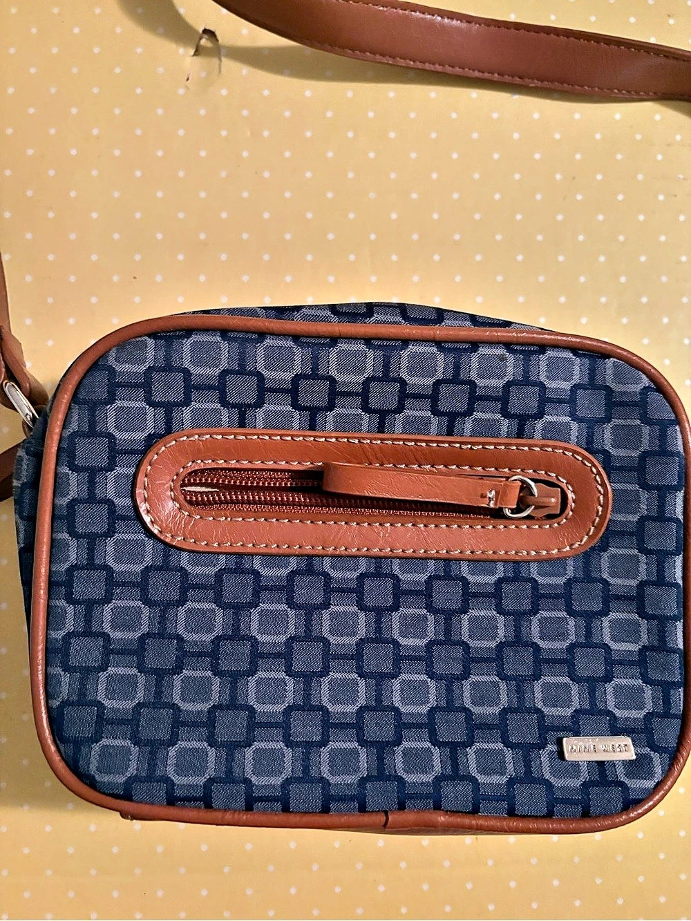 Nine West Crossbody Bag in Blue & Brown
